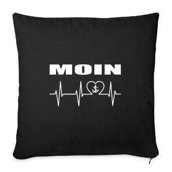 Moin - Sofakissenbezug 45 x 45 cm - Schwarz - Vorne