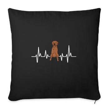 Foxred Labrador Fox Red Labrador Retriever - Sofa pillowcase 17,3'' x 17,3'' (45 x 45 cm) - black - Front