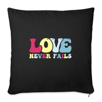 Love Valentines Day Bible Christian Church Jesus - Sofa pillowcase 17,3'' x 17,3'' (45 x 45 cm) - black - Front