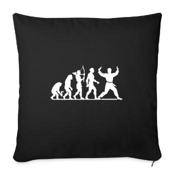 Wushu Spieler Geschenk - Sofakissenbezug 45 x 45 cm - Schwarz - Vorne