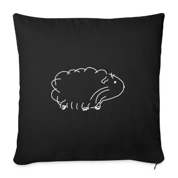 Guinea pig - Sofa pillowcase 17,3'' x 17,3'' (45 x 45 cm) - black - Front