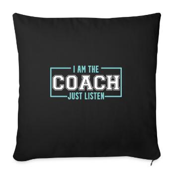 Trainer Shirt - Sofakissenbezug 45 x 45 cm - Schwarz - Vorne