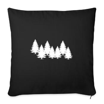 Trees - Sofa pillowcase 17,3'' x 17,3'' (45 x 45 cm) - black - Front