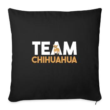 Dog Chihuahua - Sofa pillowcase 17,3'' x 17,3'' (45 x 45 cm) - black - Front