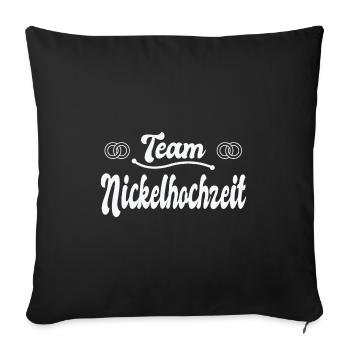 12. Hochzeitstag Ehe 12 Jahre Ehe Geschenk - Sofakissenbezug 45 x 45 cm - Schwarz - Vorne