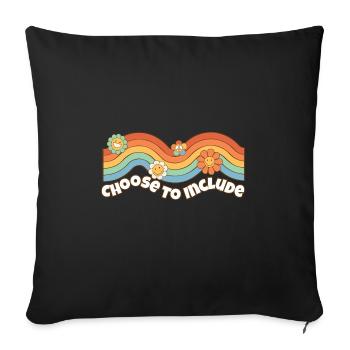 Un thérapeute ABA choisit d’inclure un enseignant accéléré - Housse de coussin décorative 45 x 45 cm - noir - Devant