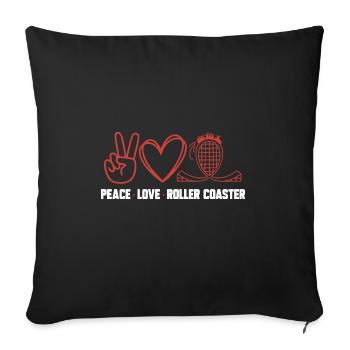 Roller Coaster Amusement Park - Sofa pillowcase 17,3'' x 17,3'' (45 x 45 cm) - black - Front
