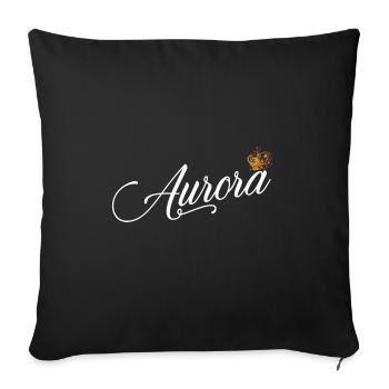 Aurora Nom personnalisé pour les femmes Enfants Tout-petits - - Housse de coussin décorative 45 x 45 cm - noir - Devant