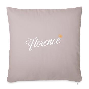 Florence Name for Women Kids Toddlers - Florence - Sofa pillowcase 17,3'' x 17,3'' (45 x 45 cm) - light taupe - Front