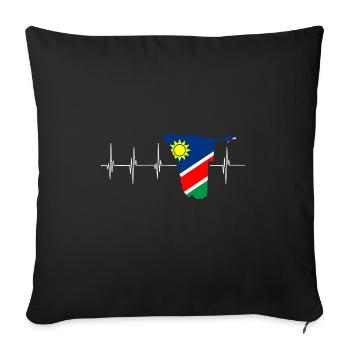 Namibia Afrika Shirt Geschenkidee - Sofakissenbezug 45 x 45 cm - Schwarz - Vorne