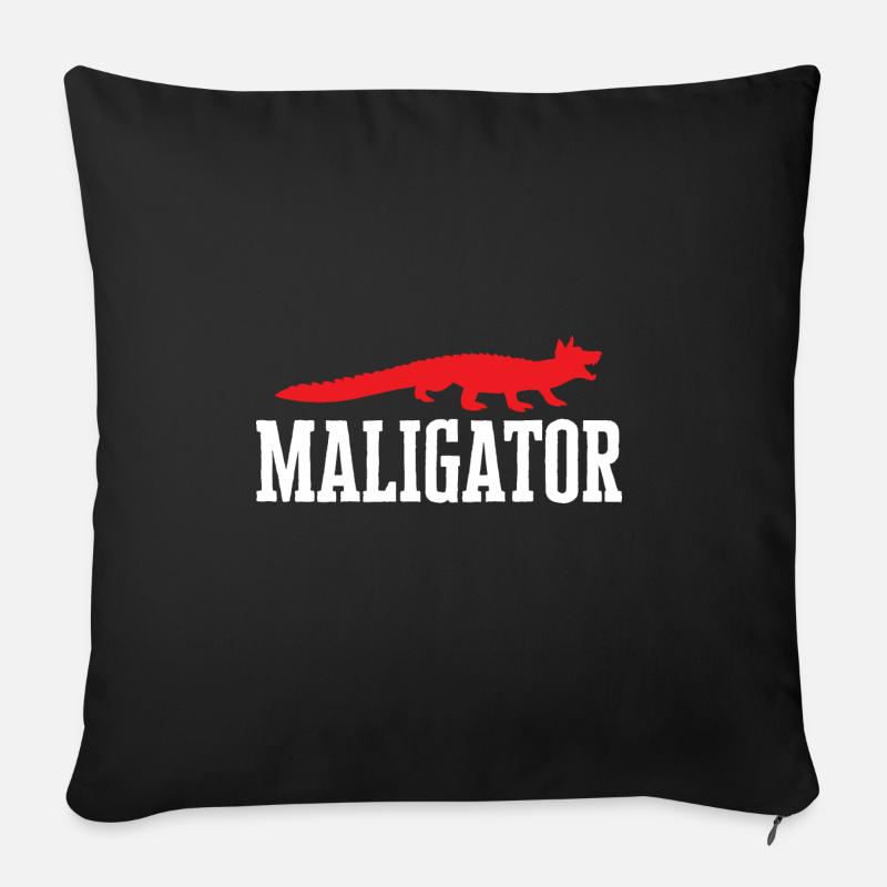 Malinois Berger Belge Malines Chien - Housse de coussin décorative 45 x 45 cm - noir