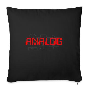 Analog better design - Sofakissenbezug 45 x 45 cm - Schwarz - Vorne
