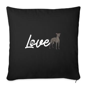 Italian Greyhound Greyhound Dogs - Sofa pillowcase 17,3'' x 17,3'' (45 x 45 cm) - black - Front