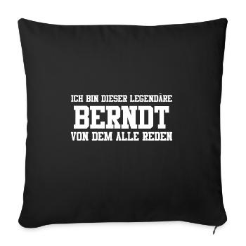Berndt Name Design - Sofakissenbezug 45 x 45 cm - Schwarz - Vorne