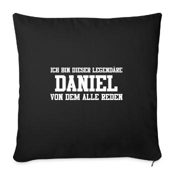 Daniel Name Design - Sofakissenbezug 45 x 45 cm - Schwarz - Vorne