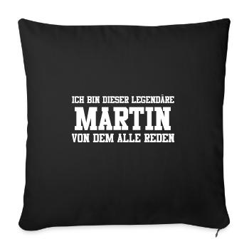 Martin Name Design - Sofakissenbezug 45 x 45 cm - Schwarz - Vorne