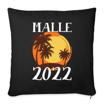 Malle 2022 Palm Trees - Sofa pillowcase 17,3'' x 17,3'' (45 x 45 cm) - black - Front