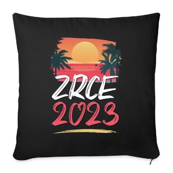 Zrce 2023 - Housse de coussin décorative 45 x 45 cm - noir - Devant