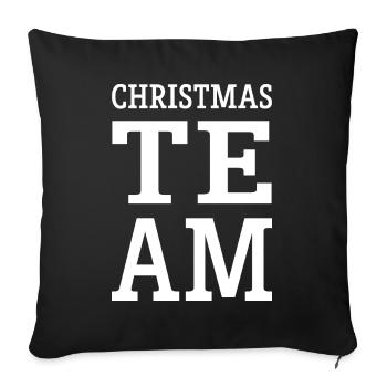 Christmas Team - Sofa pillowcase 17,3'' x 17,3'' (45 x 45 cm) - black - Front