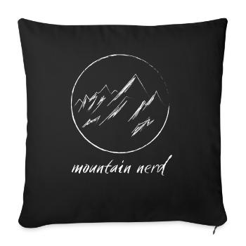 Mountain Nerd - Sofa pillowcase 17,3'' x 17,3'' (45 x 45 cm) - black - Front