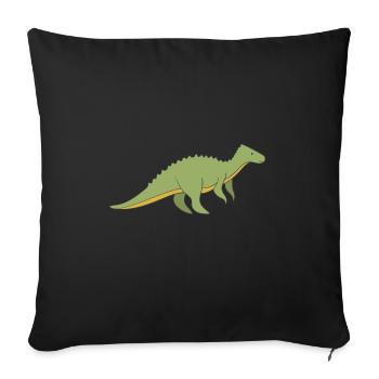 Dinosaures - Housse de coussin décorative 45 x 45 cm - noir - Devant