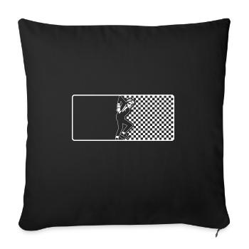 Ska sports league - ska musique rude garçon - Housse de coussin décorative 45 x 45 cm - noir - Devant