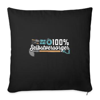 Kleingarten anfänger 100 % Selbstversorger - Sofakissenbezug 45 x 45 cm - Schwarz - Vorne