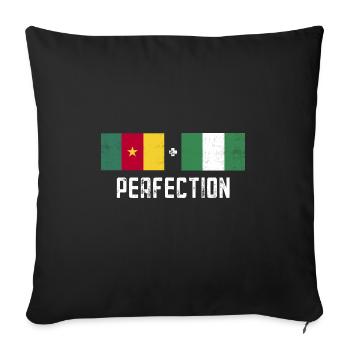 Kamerun Flagge Kamerun - Sofakissenbezug 45 x 45 cm - Schwarz - Vorne