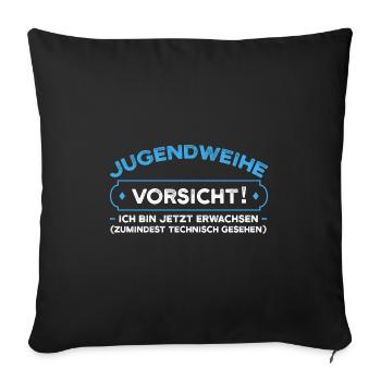 Jugendweihe Jugend Teenager Feier Geschenk - Sofakissenbezug 45 x 45 cm - Schwarz - Vorne