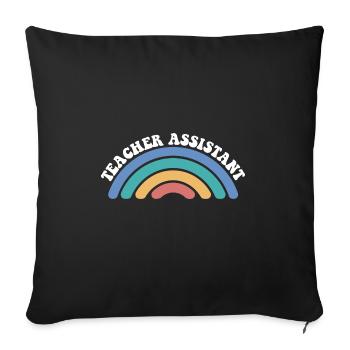 Teacher Assistant School Educator Substitute - Sofakissenbezug 45 x 45 cm - Schwarz - Vorne