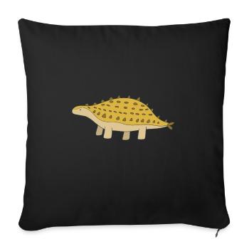 Dino Dinosaur - Sofa pillowcase 17,3'' x 17,3'' (45 x 45 cm) - black - Front