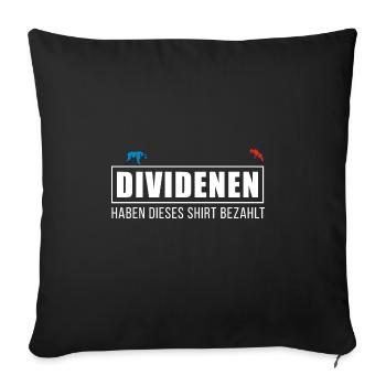 Lustiger Aktien Börsenmarkt Dividenden Daytrading - Sofakissenbezug 45 x 45 cm - Schwarz - Vorne