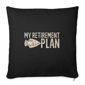 Arrowhead Hunting Arrowhead Collector - Sofa pillowcase 17,3'' x 17,3'' (45 x 45 cm) - black - Front