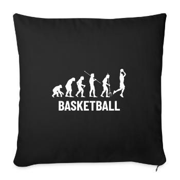 Basketball Sports Evolution for BBall Lovers Dunk - Sofa pillowcase 17,3'' x 17,3'' (45 x 45 cm) - black - Front