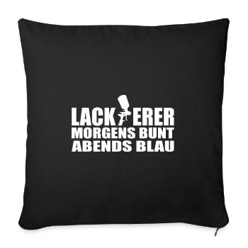 Lackierer - Sofakissenbezug 45 x 45 cm - Schwarz - Vorne