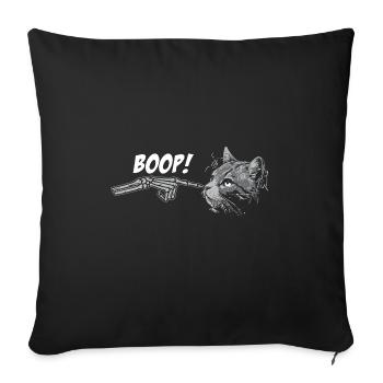 Spooky Halloween Black Cat Skeleton Hand Grunge - Sofa pillowcase 17,3'' x 17,3'' (45 x 45 cm) - black - Front