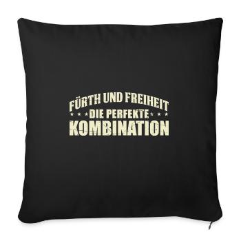 Fürth Und Freiheit Die Perfekte Kombination Heimat - Sofakissenbezug 45 x 45 cm - Schwarz - Vorne