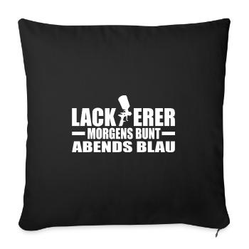 Lackierer - Sofakissenbezug 45 x 45 cm - Schwarz - Vorne