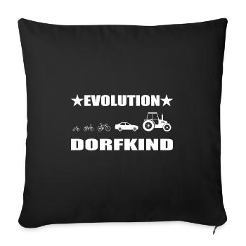 Dorfkind - Sofakissenbezug 45 x 45 cm - Schwarz - Vorne