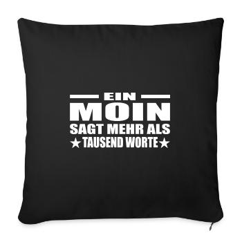 Moin - Sofakissenbezug 45 x 45 cm - Schwarz - Vorne