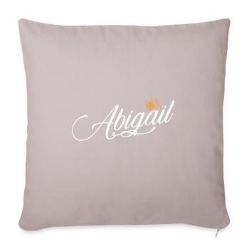 Abigail Custom Name for Women Kids Toddlers - - Sofa pillowcase 17,3'' x 17,3'' (45 x 45 cm) - light taupe - Front
