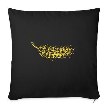 Getreide Korn Weizen Roggen Gerste Geschenk Idee - Sofakissenbezug 45 x 45 cm - Schwarz - Vorne