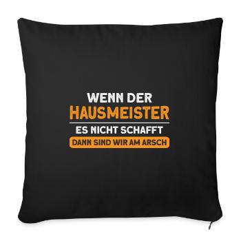Hausmeister Beruf Hausverwalter Geschenk - Sofakissenbezug 45 x 45 cm - Schwarz - Vorne