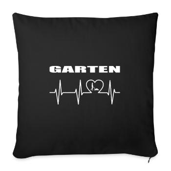 Garten - Sofakissenbezug 45 x 45 cm - Schwarz - Vorne