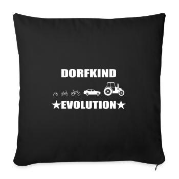Dorfkind - Sofakissenbezug 45 x 45 cm - Schwarz - Vorne