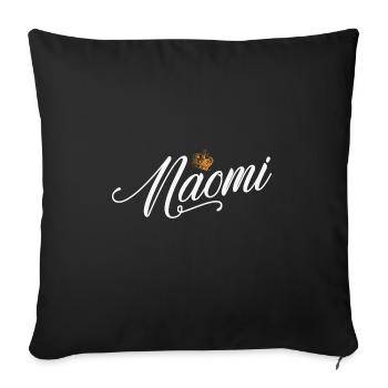 Naomi Nom personnalisé pour femmes Enfants Tout-petits - Naomi - Housse de coussin décorative 45 x 45 cm - noir - Devant