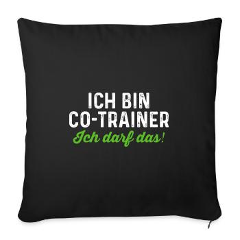 Co-Trainer Sport Coach Geschenk - Sofakissenbezug 45 x 45 cm - Schwarz - Vorne