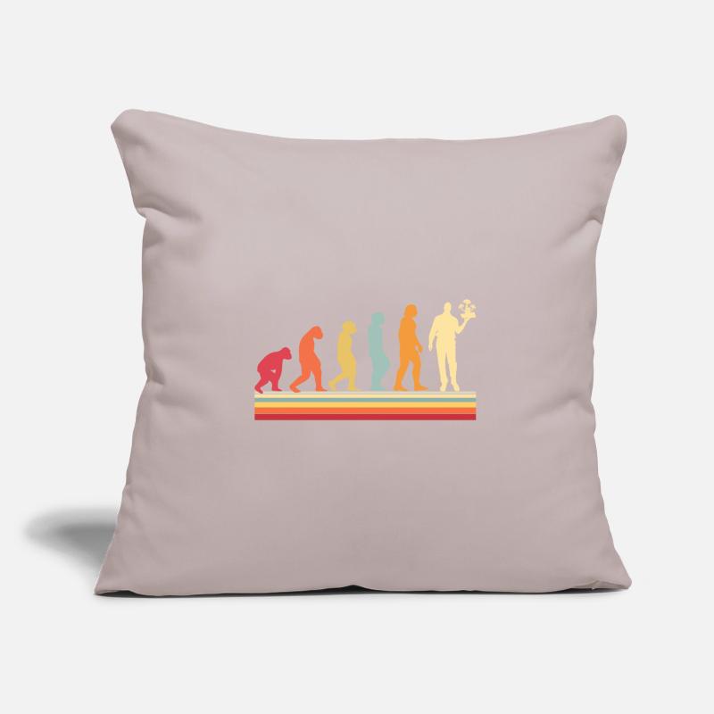 Mycologue de l’évolution de la chasse aux champignons Housse de coussin décorative 45 x 45 cm