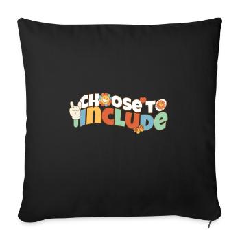 Choisir d’inclure l’enseignant en éducation spécialisée SPED - Housse de coussin décorative 45 x 45 cm - noir - Devant