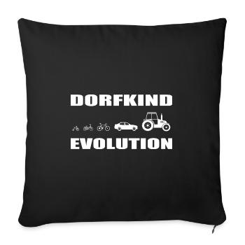 Dorfkind - Sofakissenbezug 45 x 45 cm - Schwarz - Vorne